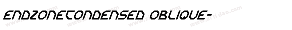 EndzoneCondensed Oblique字体转换